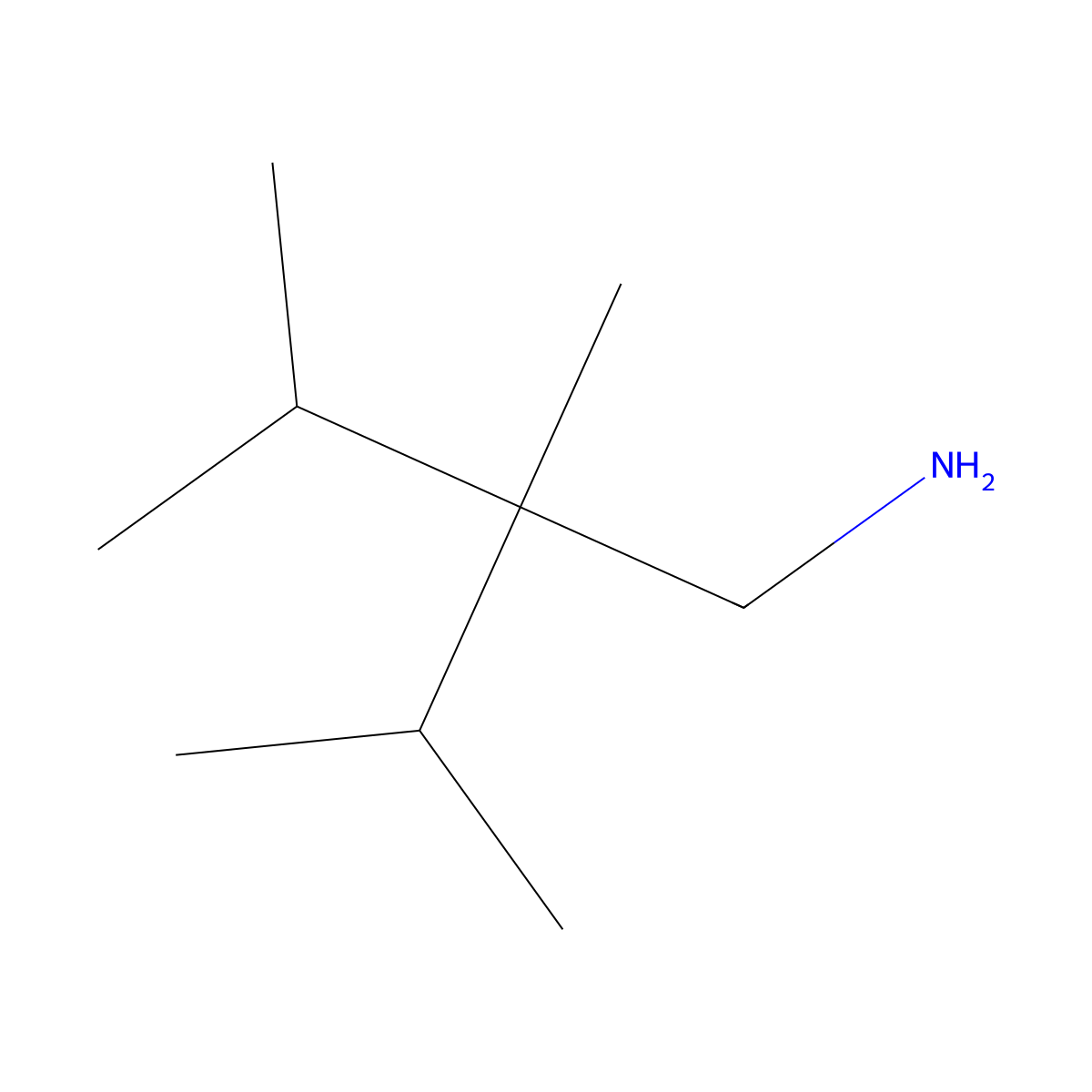 3-(Aminomethyl)-2,3,4-trimethylpentane molecular structure, CAS 1500295-09-9