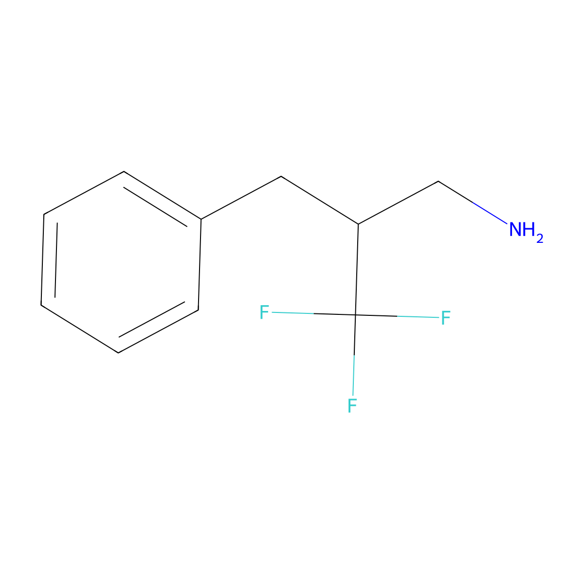 [3-Amino-2-(trifluoromethyl)propyl]benzene molecular structure, CAS 1500295-19-1