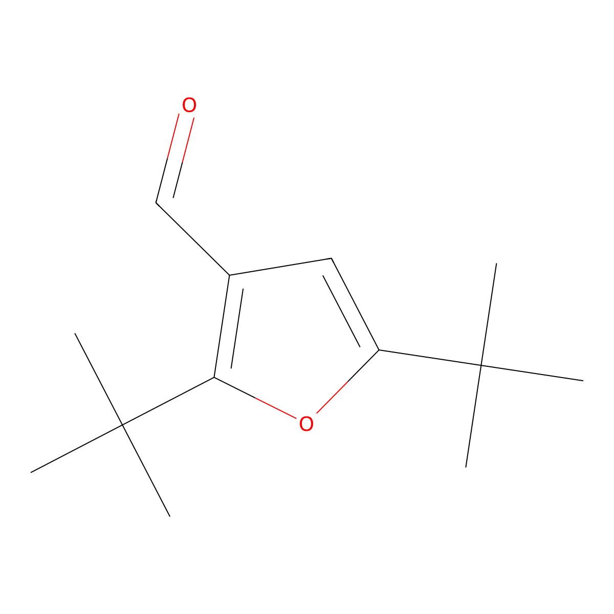 2,5-Di-tert-butylfuran-3-carbaldehyde molecular structure, CAS 1500302-32-8