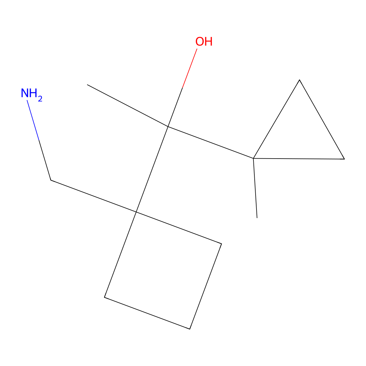 1-[1-(Aminomethyl)cyclobutyl]-1-(1-methylcyclopropyl)ethan-1-ol molecular structure, CAS 1500311-11-4