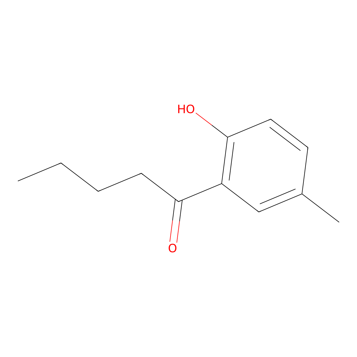 1-(2-Hydroxy-5-methylphenyl)-1-pentanone molecular structure, CAS 150033-77-5