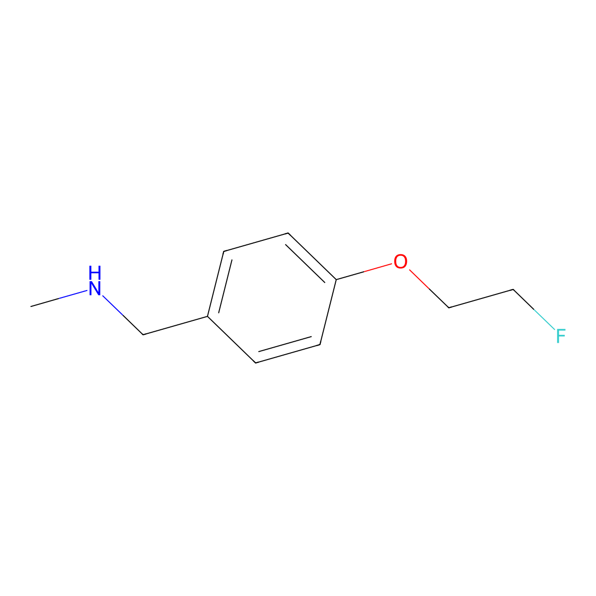 1-[4-(2-Fluoroethoxy)phenyl]-N-methylmethanamine molecular structure, CAS 1500333-71-0