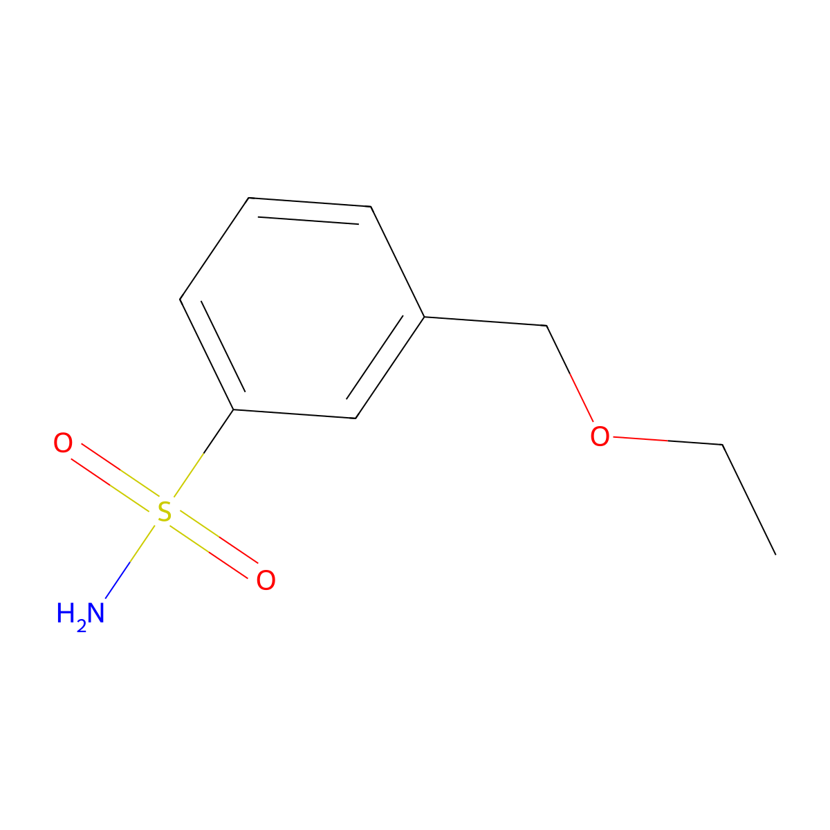 3-(Ethoxymethyl)benzene-1-sulfonamide molecular structure, CAS 1500335-66-9