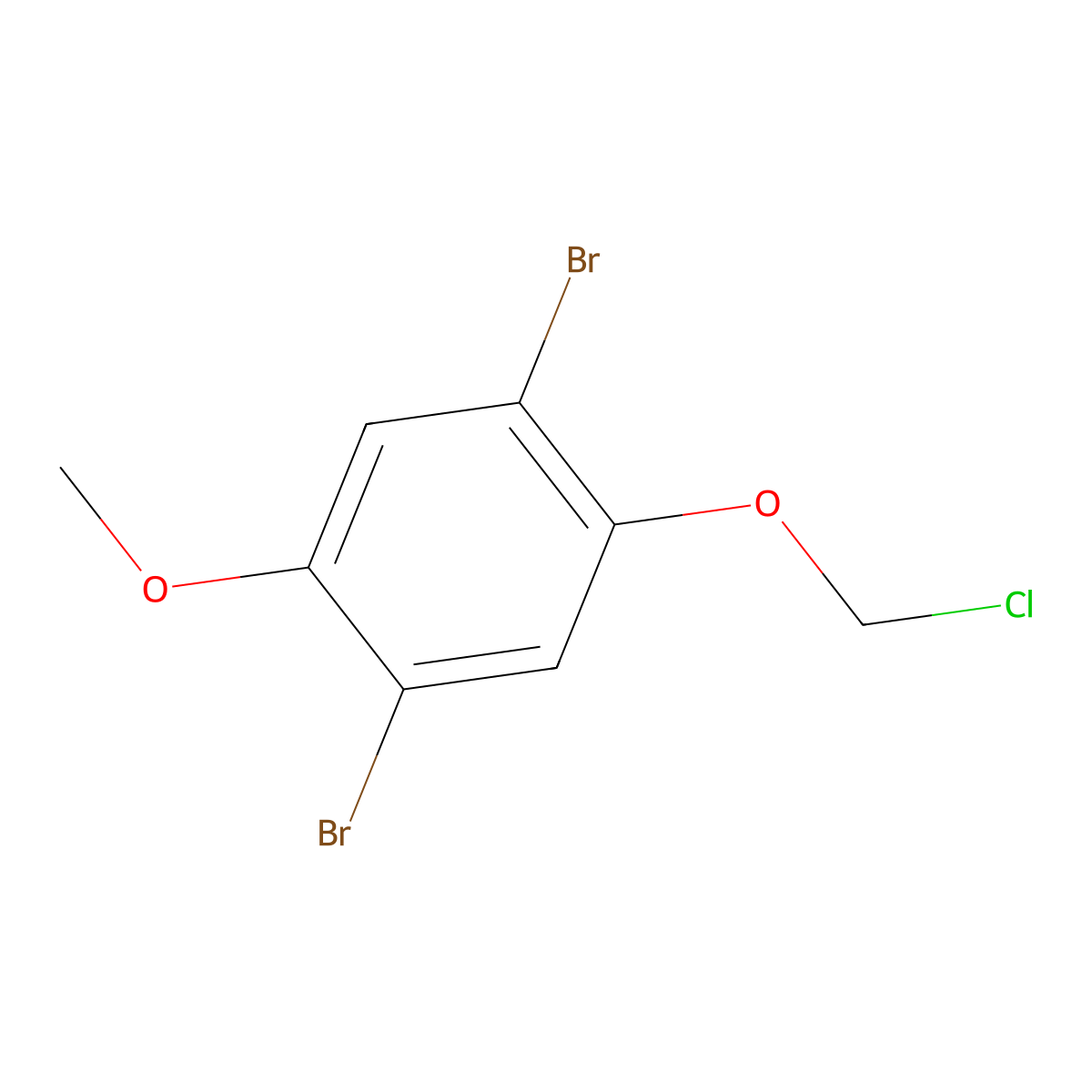 1,4-Dibromo-2-(chloromethoxy)-5-methoxybenzene molecular structure, CAS 1500335-91-0