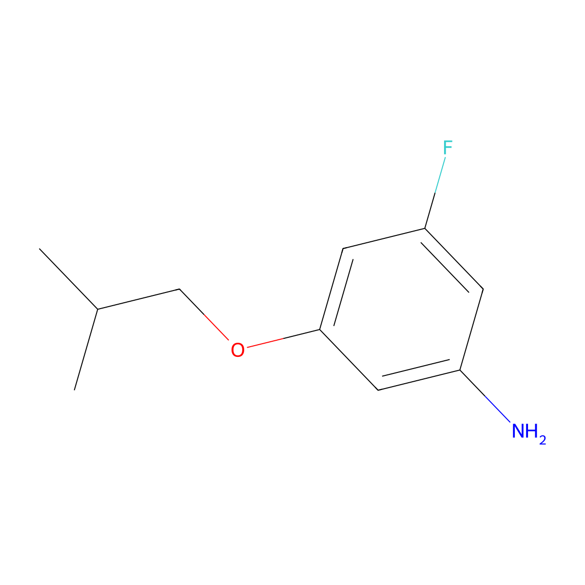 3-Fluoro-5-(2-methylpropoxy)aniline molecular structure, CAS 1500373-45-4