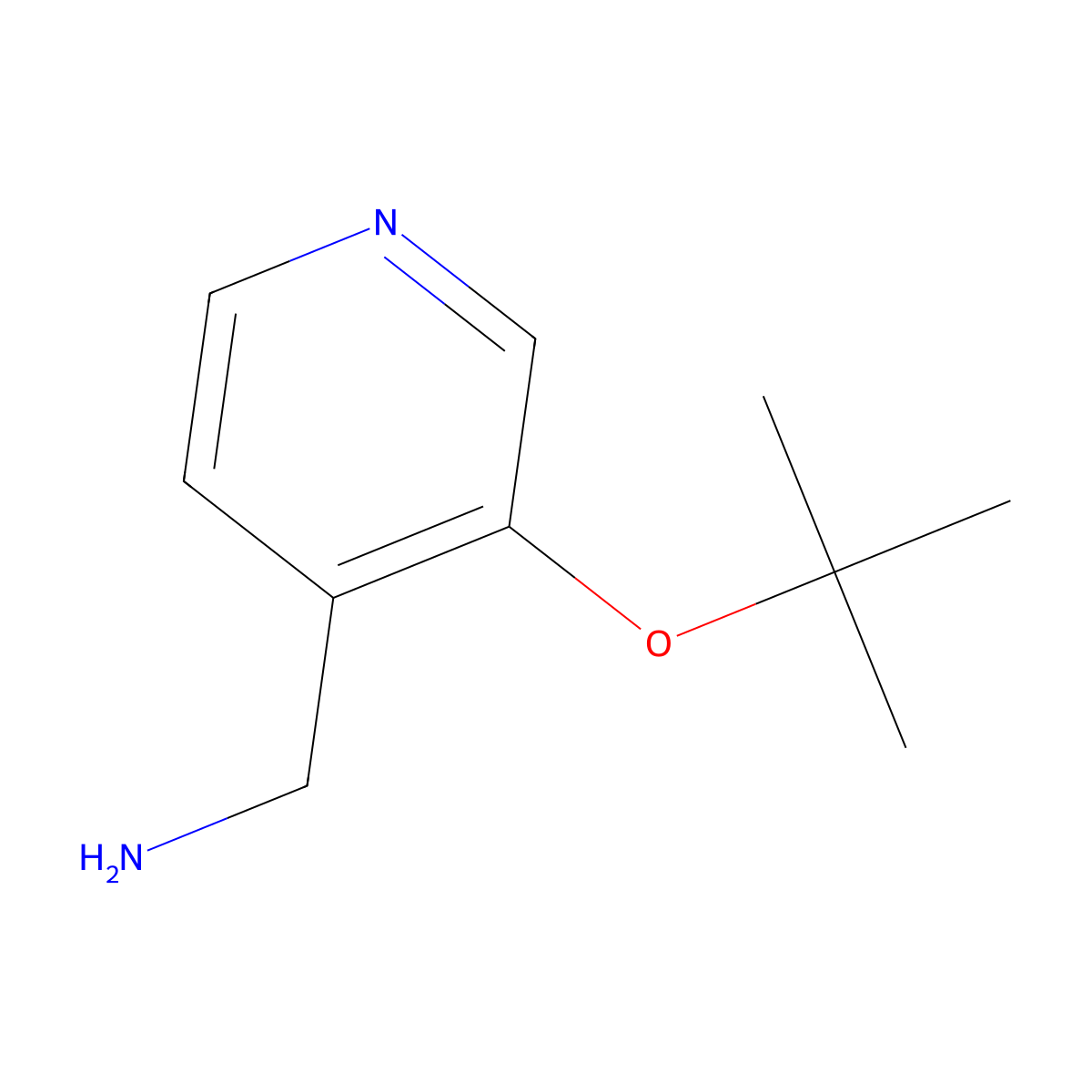(3-Tert-butoxypyridin-4-yl)methanamine molecular structure, CAS 1500377-36-5