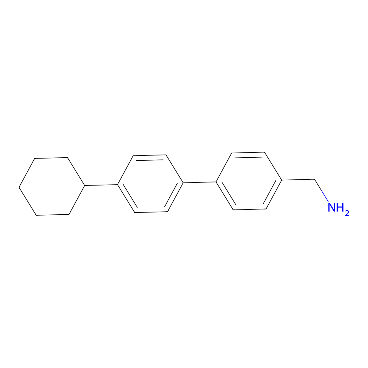 4'-Cyclohexyl[1,1'-biphenyl]-4-methanamine molecular structure, CAS 1500405-94-6