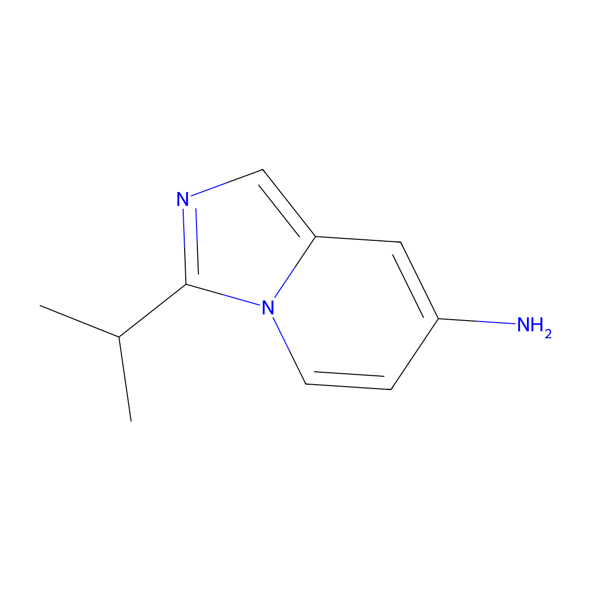 3-(Propan-2-yl)imidazo[1,5-a]pyridin-7-amine molecular structure, CAS 1500430-53-4
