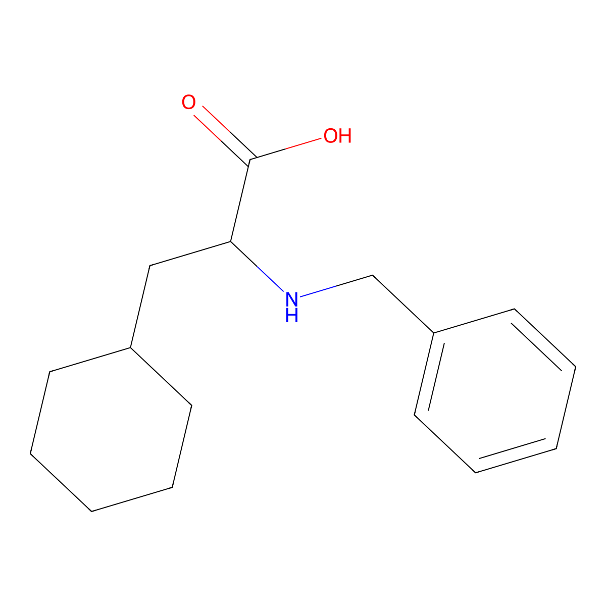 2-(Benzylamino)-3-cyclohexylpropanoic acid molecular structure, CAS 1500431-39-9