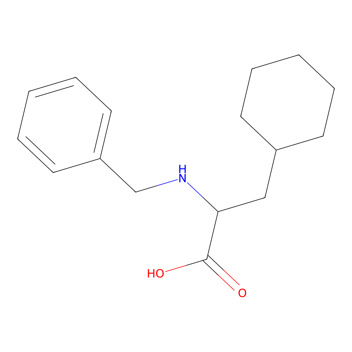 2-(Benzylamino)-3-cyclohexylpropanoic acid molecular structure, CAS 1500431-39-9