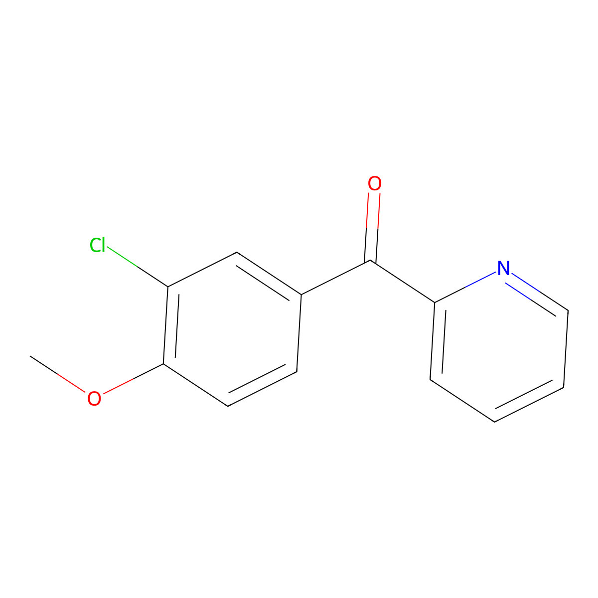 (3-Chloro-4-methoxyphenyl)-2-pyridinylmethanone molecular structure, CAS 1500434-56-9