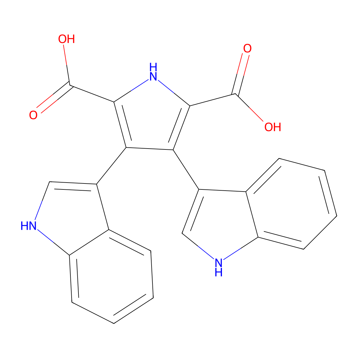 Chromopyrrolic acid molecular structure, CAS 150044-68-1