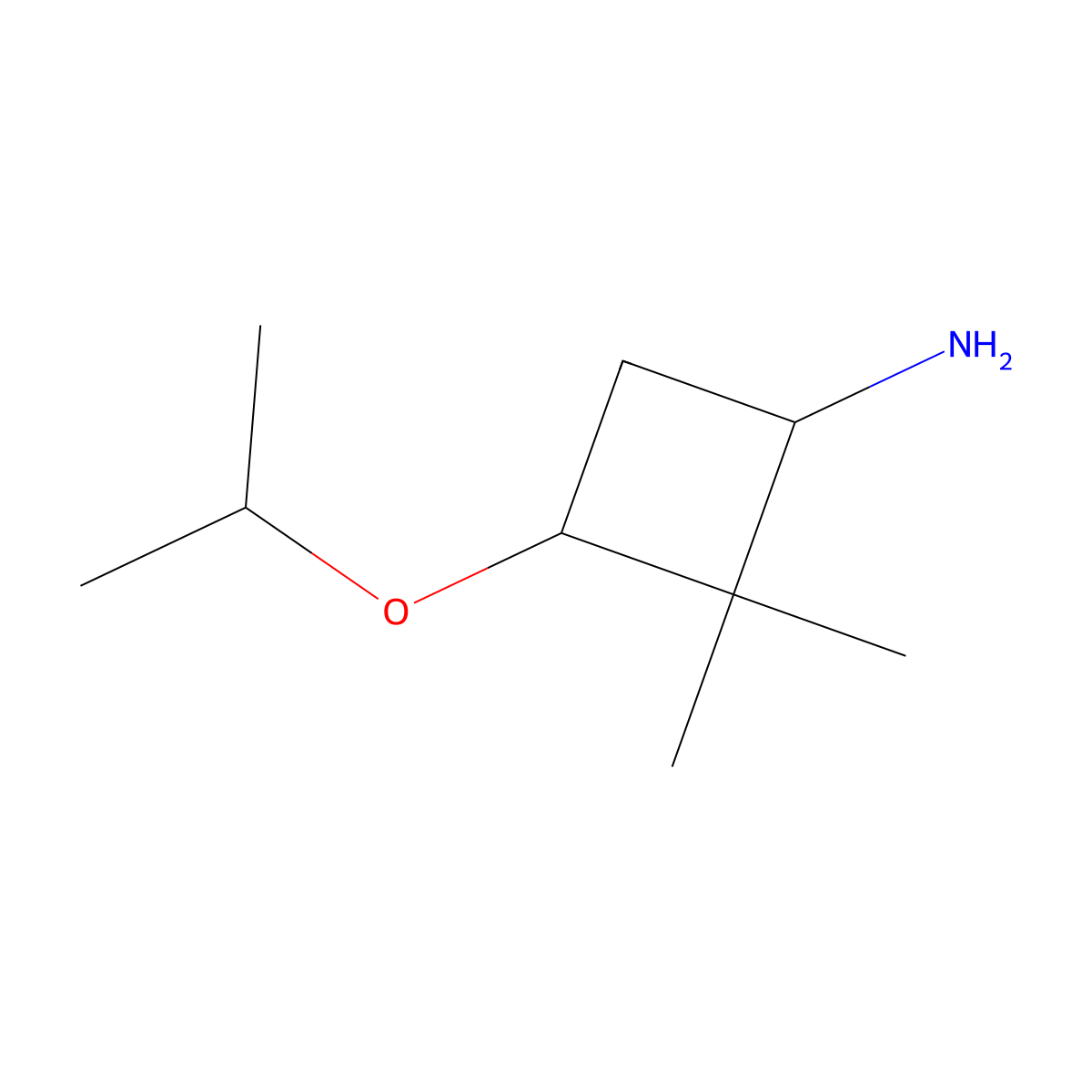 2,2-Dimethyl-3-(propan-2-yloxy)cyclobutan-1-amine molecular structure, CAS 1500446-88-7