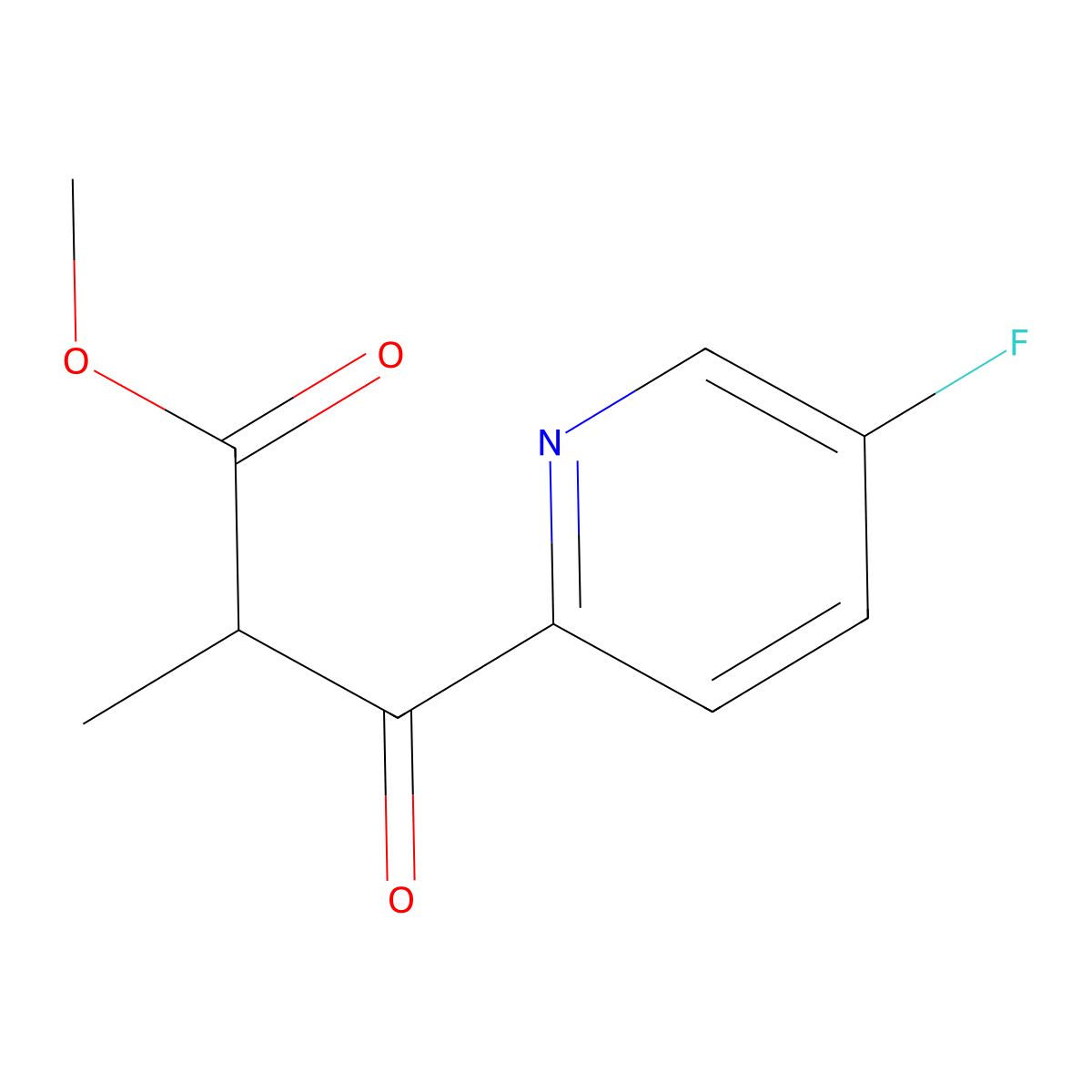 Methyl 3-(5-fluoropyridin-2-YL)-2-methyl-3-oxopropanoate molecular structure, CAS 1500470-93-8