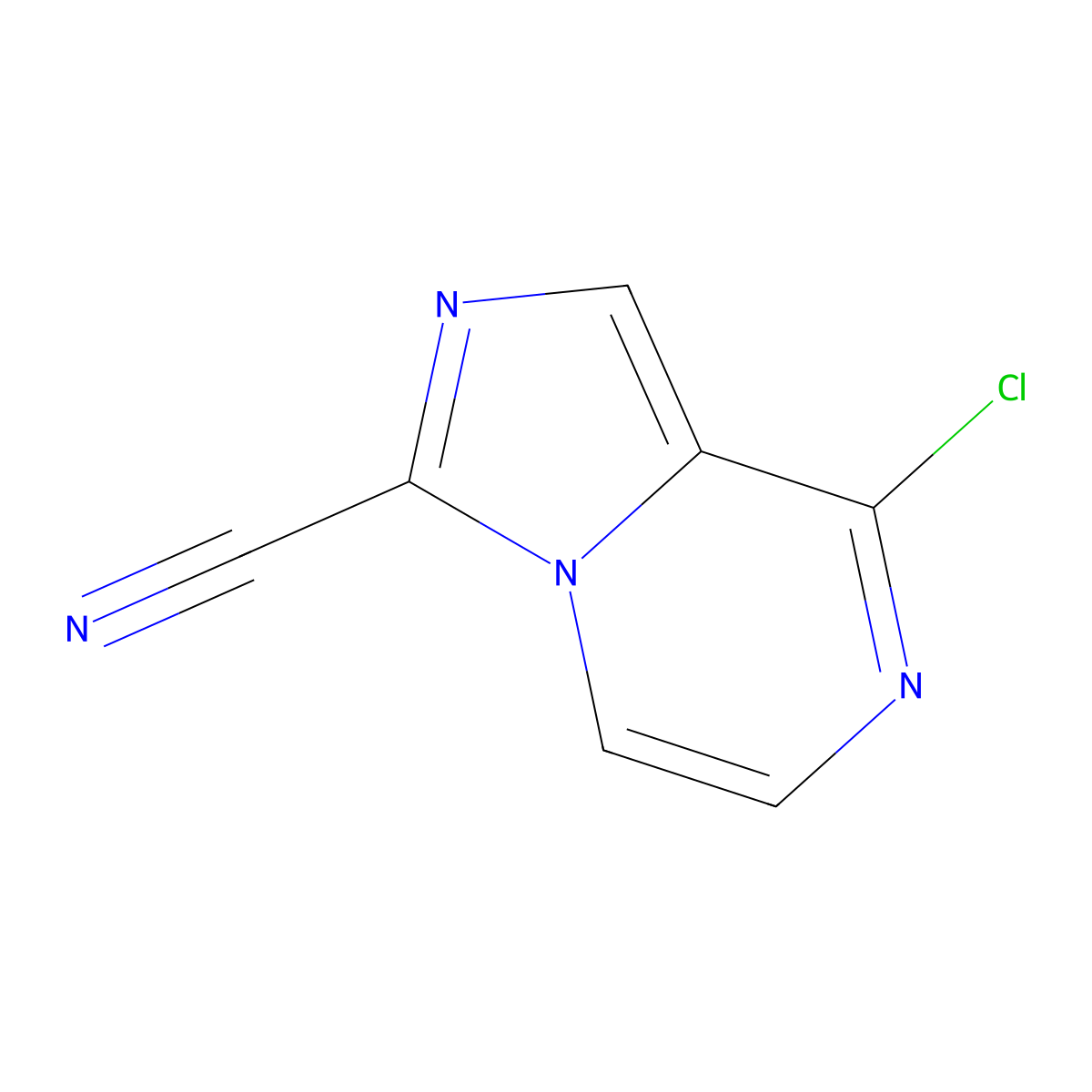 8-Chloroimidazo[1,5-a]pyrazine-3-carbonitrile molecular structure, CAS 1500501-60-9