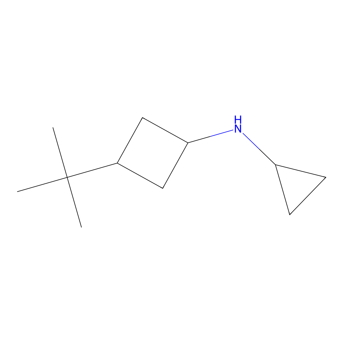 3-tert-butyl-N-cyclopropylcyclobutan-1-amine molecular structure, CAS 1500502-07-7
