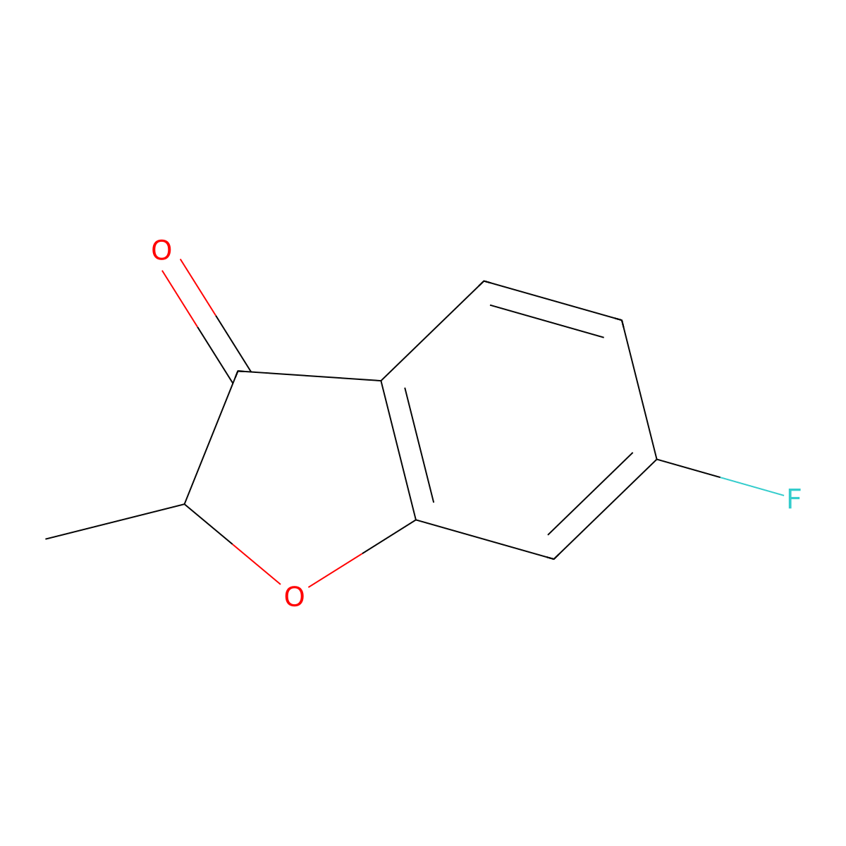 6-Fluoro-2-methyl-2,3-dihydro-1-benzofuran-3-one molecular structure, CAS 1500513-58-5