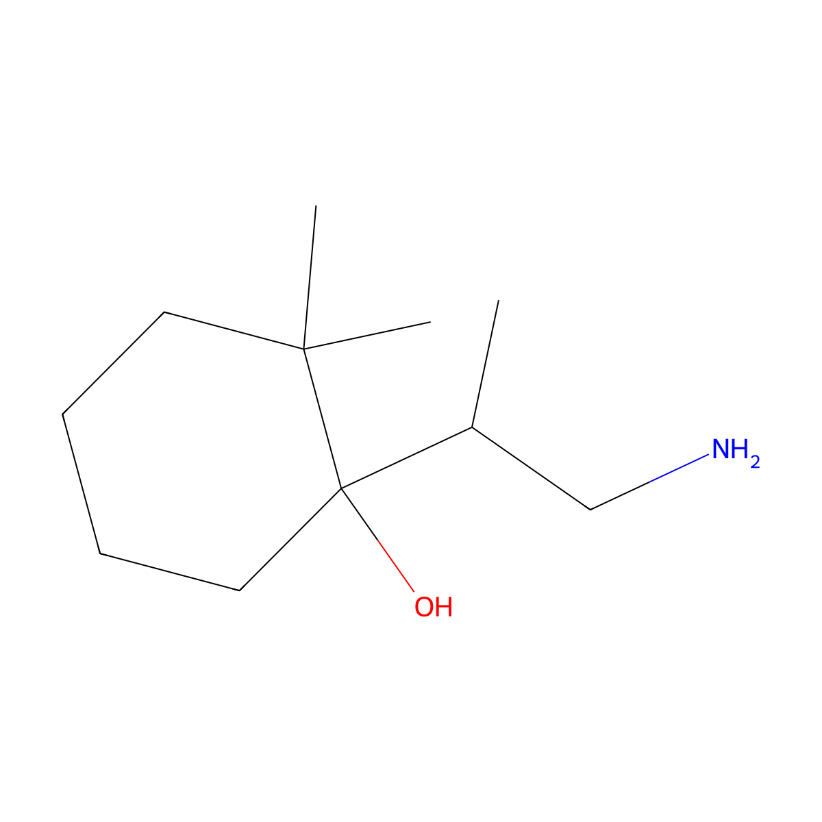 1-(1-Aminopropan-2-YL)-2,2-dimethylcyclohexan-1-OL molecular structure, CAS 1500520-05-7
