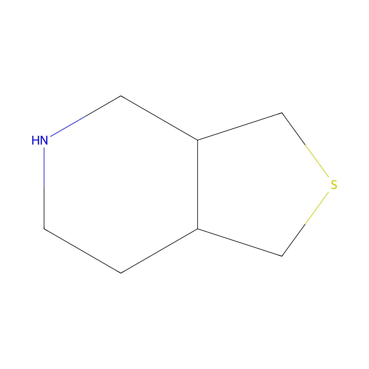 Octahydrothieno[3,4-c]pyridine molecular structure, CAS 1500521-70-9