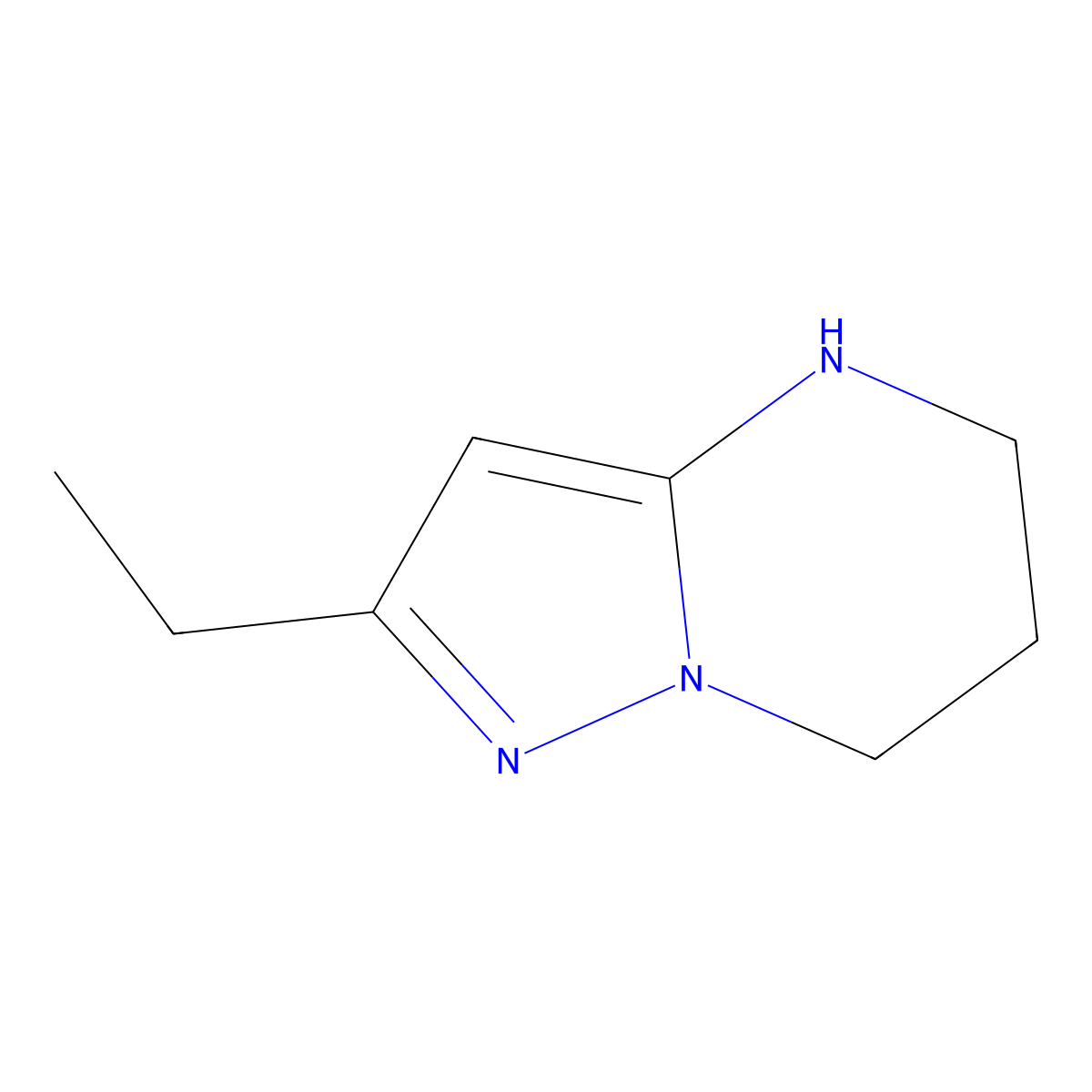 2-Ethyl-4H,5H,6H,7H-pyrazolo[1,5-a]pyrimidine molecular structure, CAS 1500527-05-8