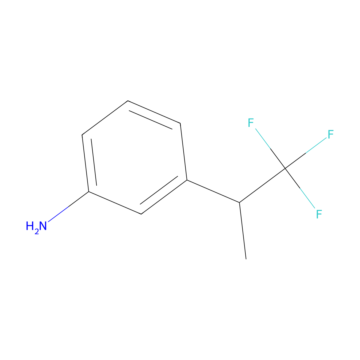 3-(1,1,1-Trifluoropropan-2-yl)aniline molecular structure, CAS 1500537-42-7