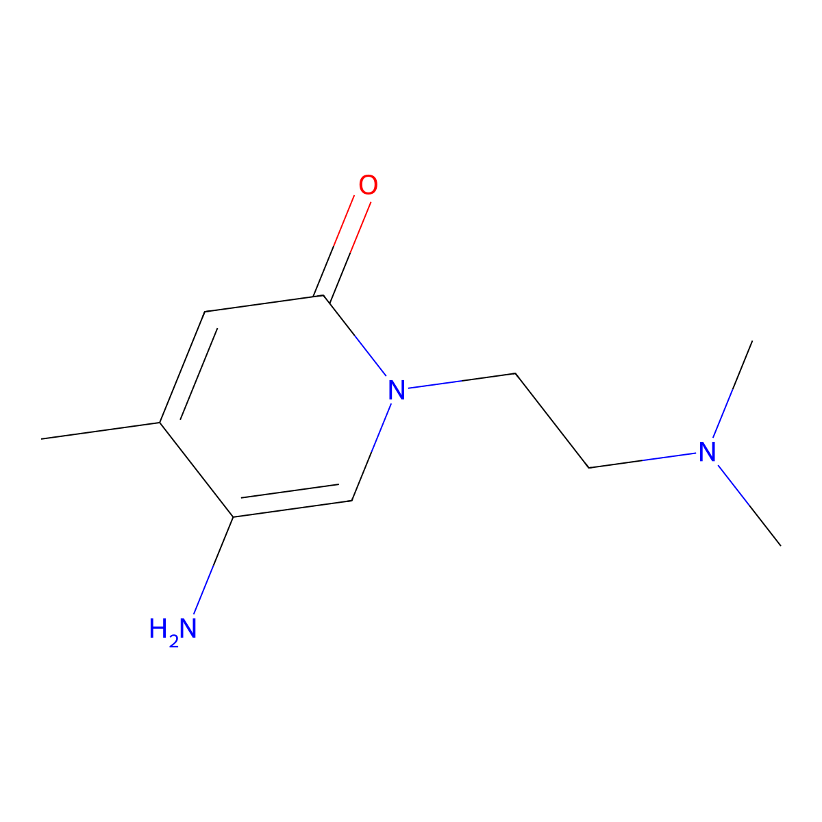 5-Amino-1-[2-(dimethylamino)ethyl]-4-methyl-1,2-dihydropyridin-2-one molecular structure, CAS 1500544-98-8