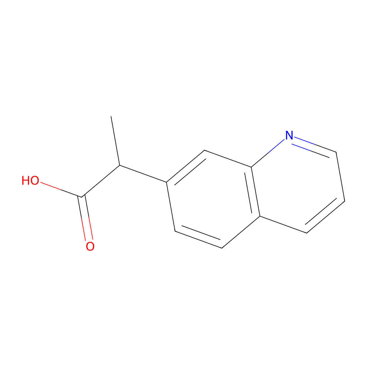 2-(Quinolin-7-yl)propanoic acid molecular structure, CAS 1500548-32-2