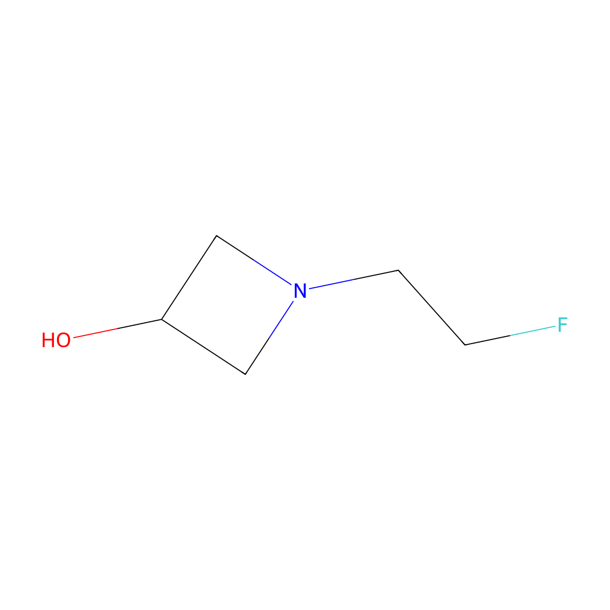 1-(2-Fluoroethyl)azetidin-3-ol molecular structure, CAS 1500555-19-0