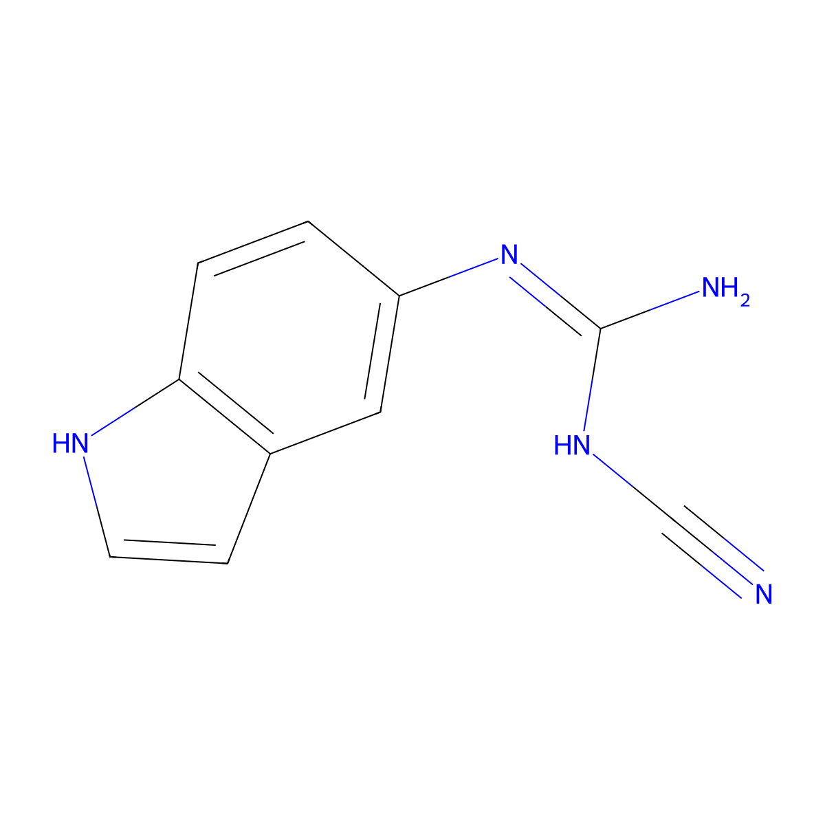 N-Cyano-N'(1H-indol-5-YL)guanidine molecular structure, CAS 150057-70-8