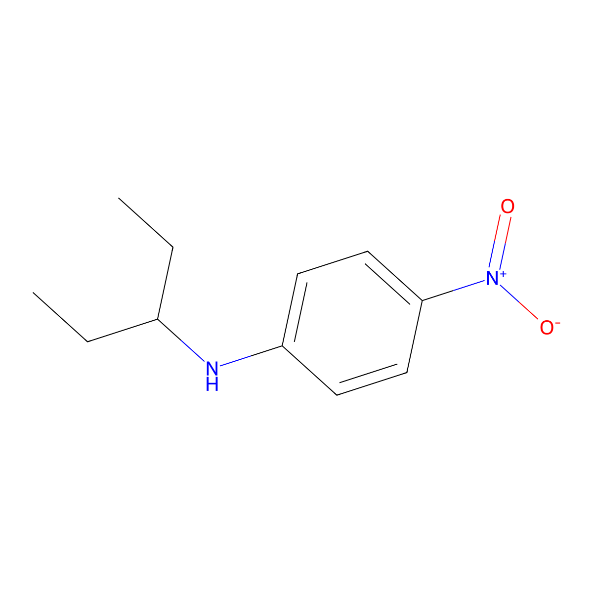 4-Nitro-N-(pentan-3-yl)aniline molecular structure, CAS 150057-81-1