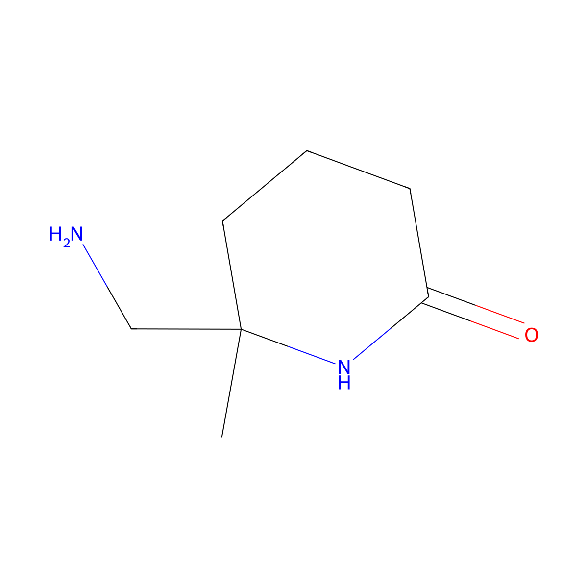 6-(Aminomethyl)-6-methylpiperidin-2-one molecular structure, CAS 1500579-59-8