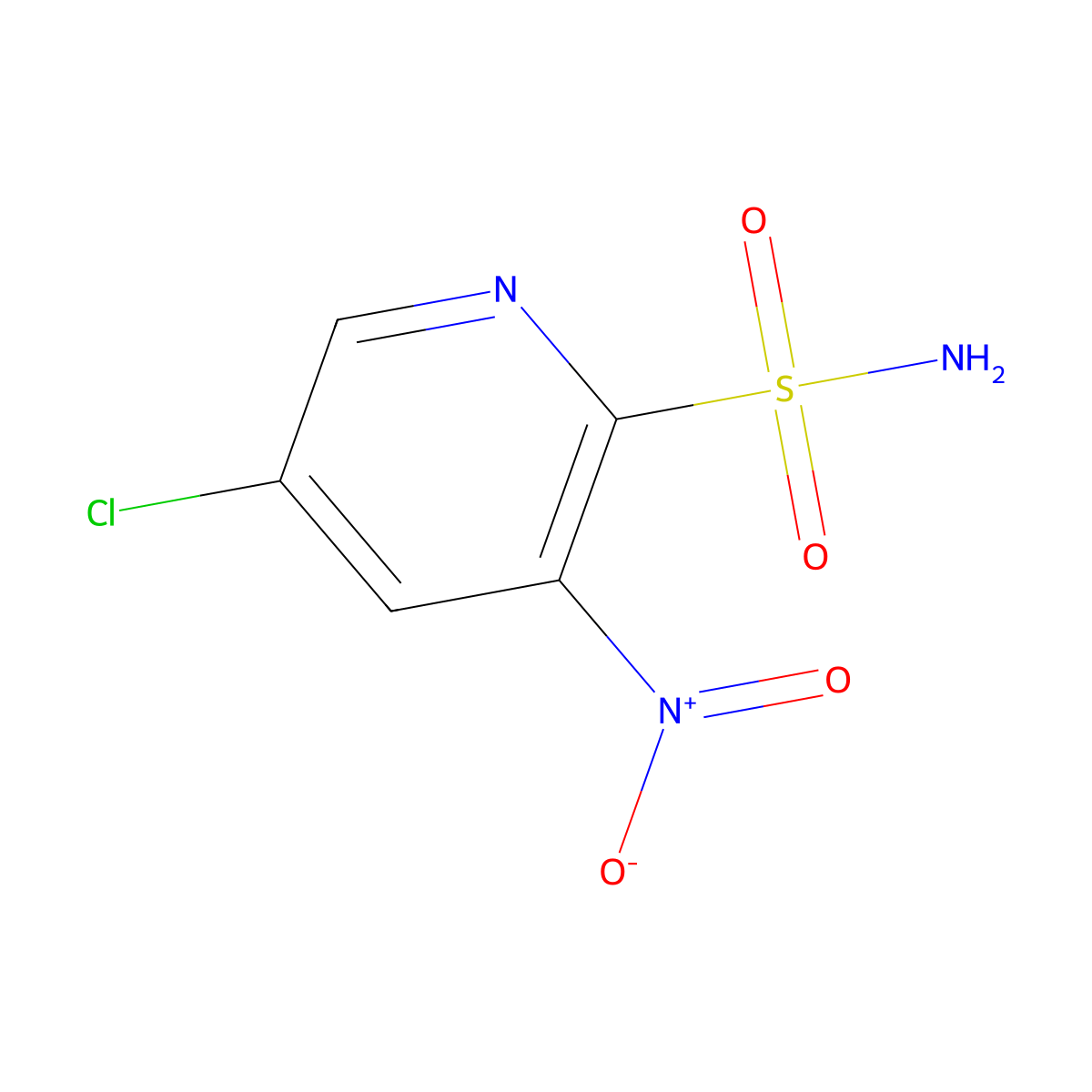 5-Chloro-3-nitropyridine-2-sulfonamide molecular structure, CAS 1500602-74-3