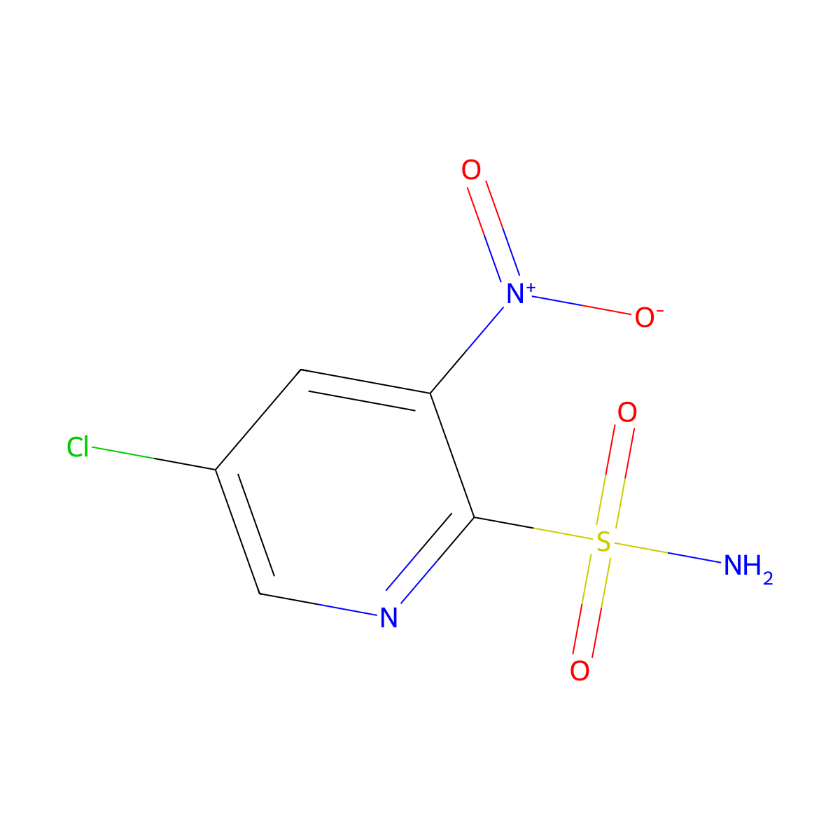 5-Chloro-3-nitropyridine-2-sulfonamide molecular structure, CAS 1500602-74-3
