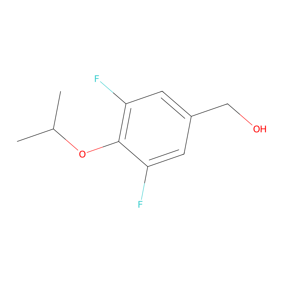 (3,5-Difluoro-4-isopropoxyphenyl)methanol molecular structure, CAS 1500606-79-0