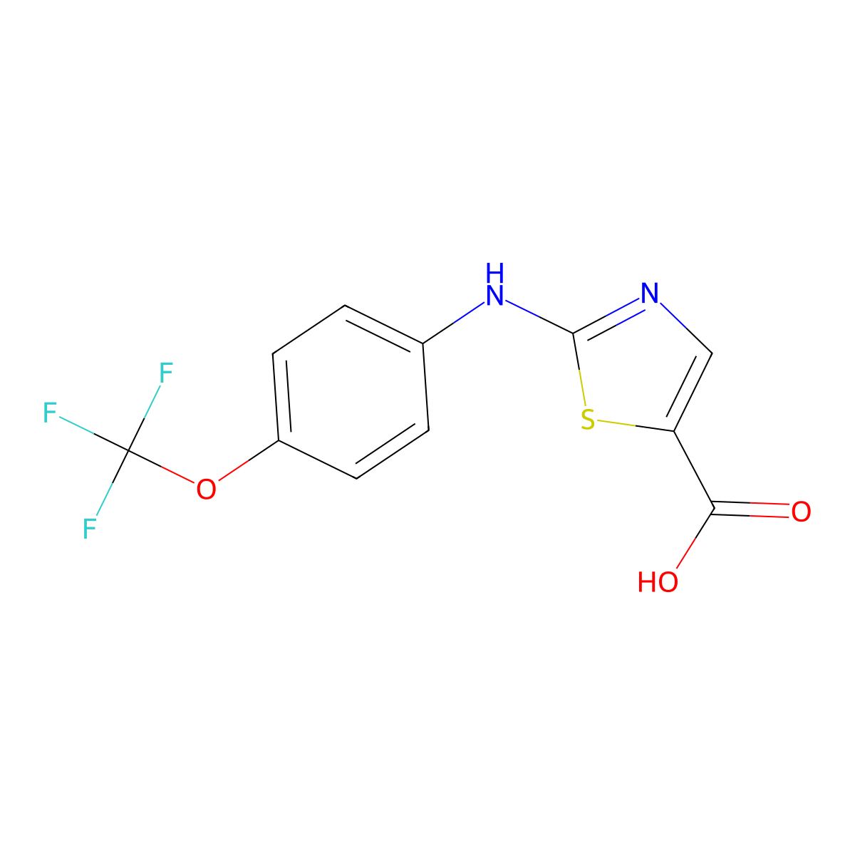 2-((4-(Trifluoromethoxy)phenyl)amino)thiazole-5-carboxylic acid molecular structure, CAS 1500622-59-2