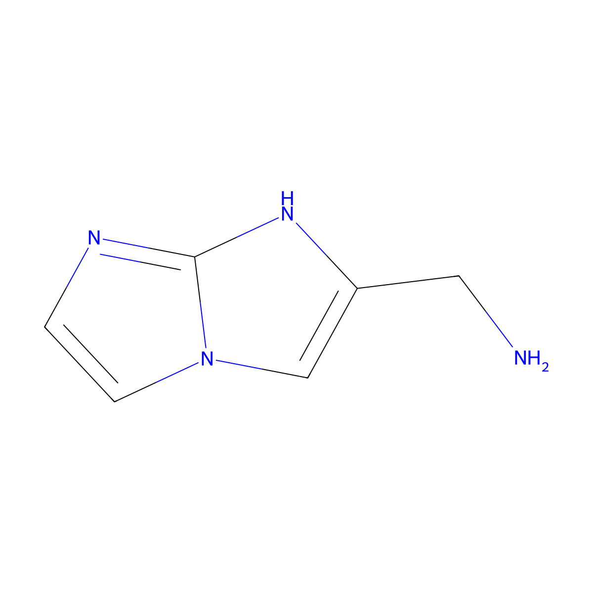 1-{1H-[1,3]diazolo[1,2-a]imidazol-2-yl}methanamine molecular structure, CAS 1500623-56-2