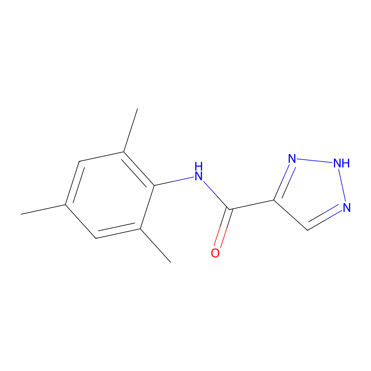 N-mesityl-1H-1,2,3-triazole-5-carboxamide molecular structure, CAS 1500626-65-2