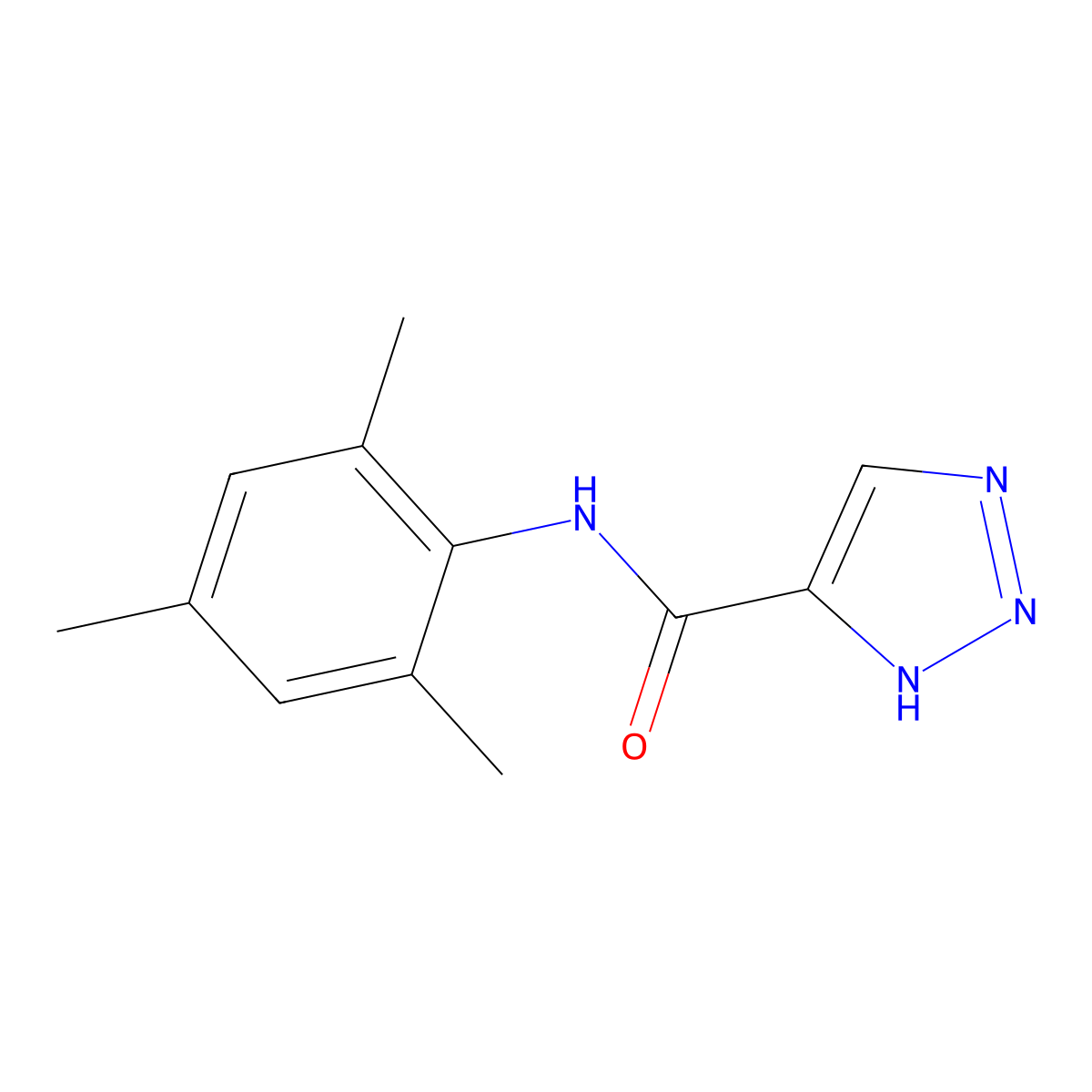 N-mesityl-1H-1,2,3-triazole-5-carboxamide molecular structure, CAS 1500626-65-2