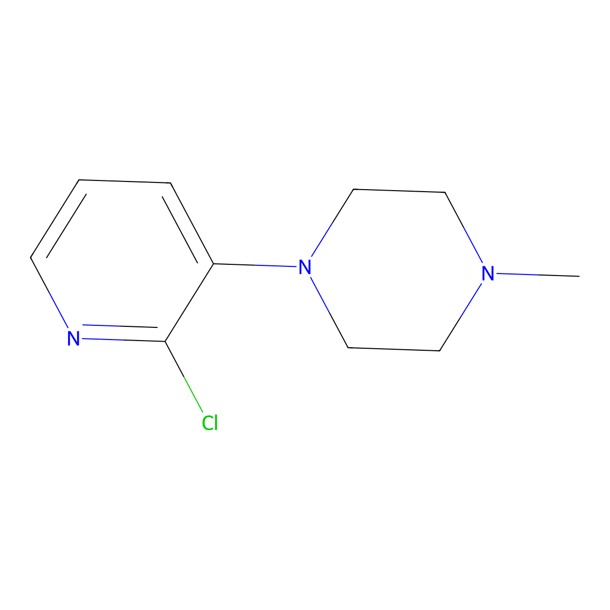 1-(2-Chloropyridin-3-yl)-4-methylpiperazine molecular structure, CAS 1500632-42-7