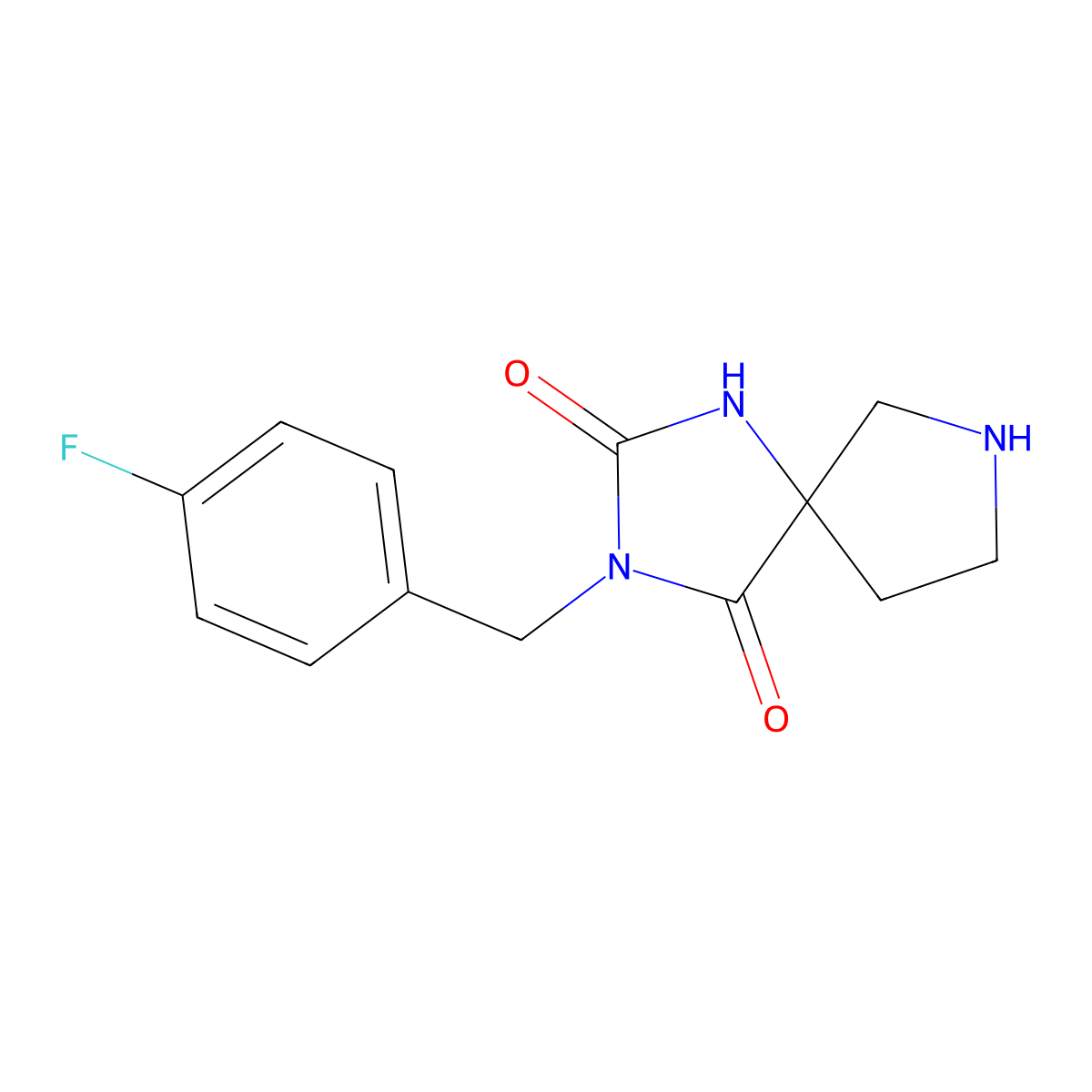 3-(4-Fluorobenzyl)-1,3,7-triazaspiro[4.4]nonane-2,4-dione molecular structure, CAS 1500632-52-9
