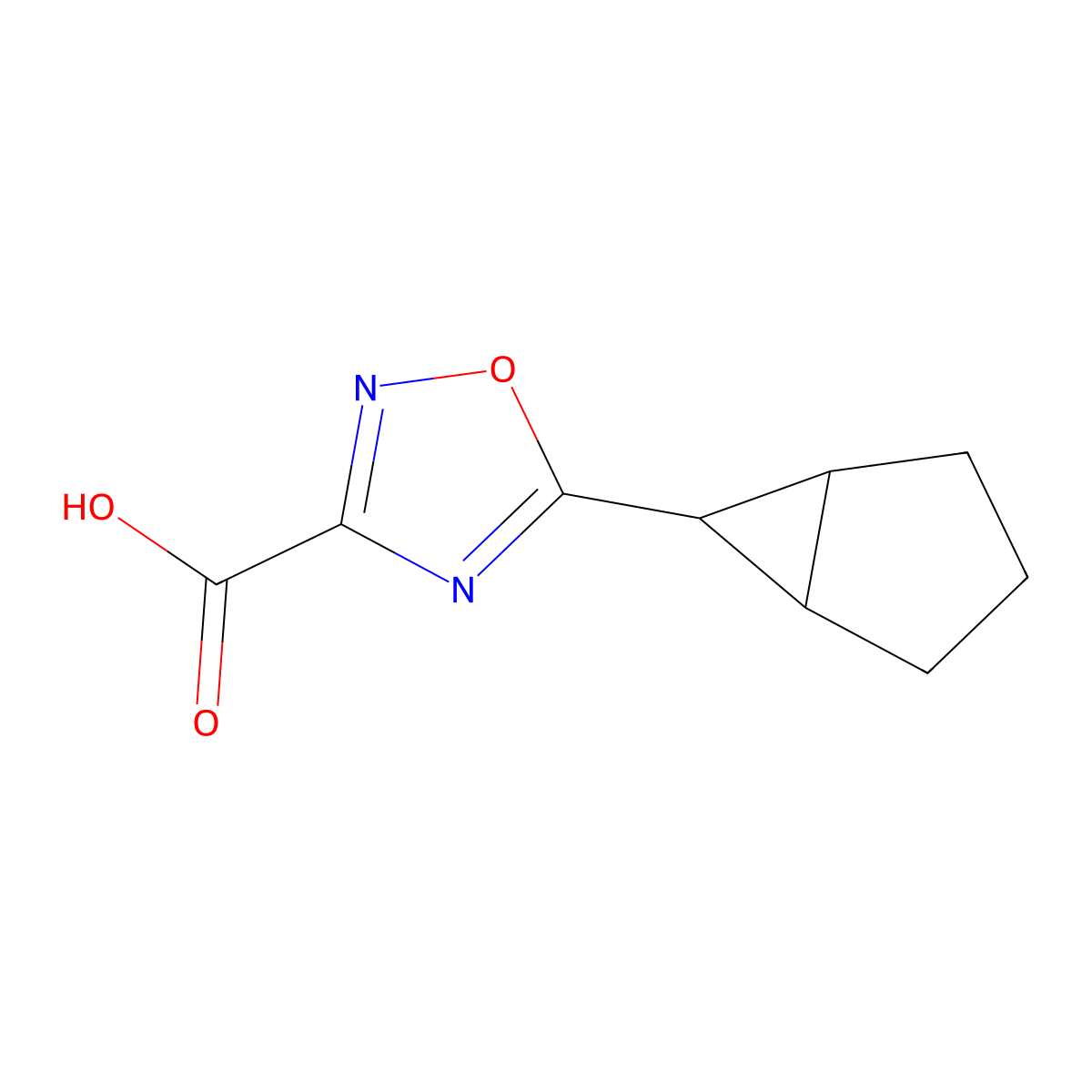 5-{Bicyclo[3.1.0]hexan-6-yl}-1,2,4-oxadiazole-3-carboxylic acid molecular structure, CAS 1500633-65-7