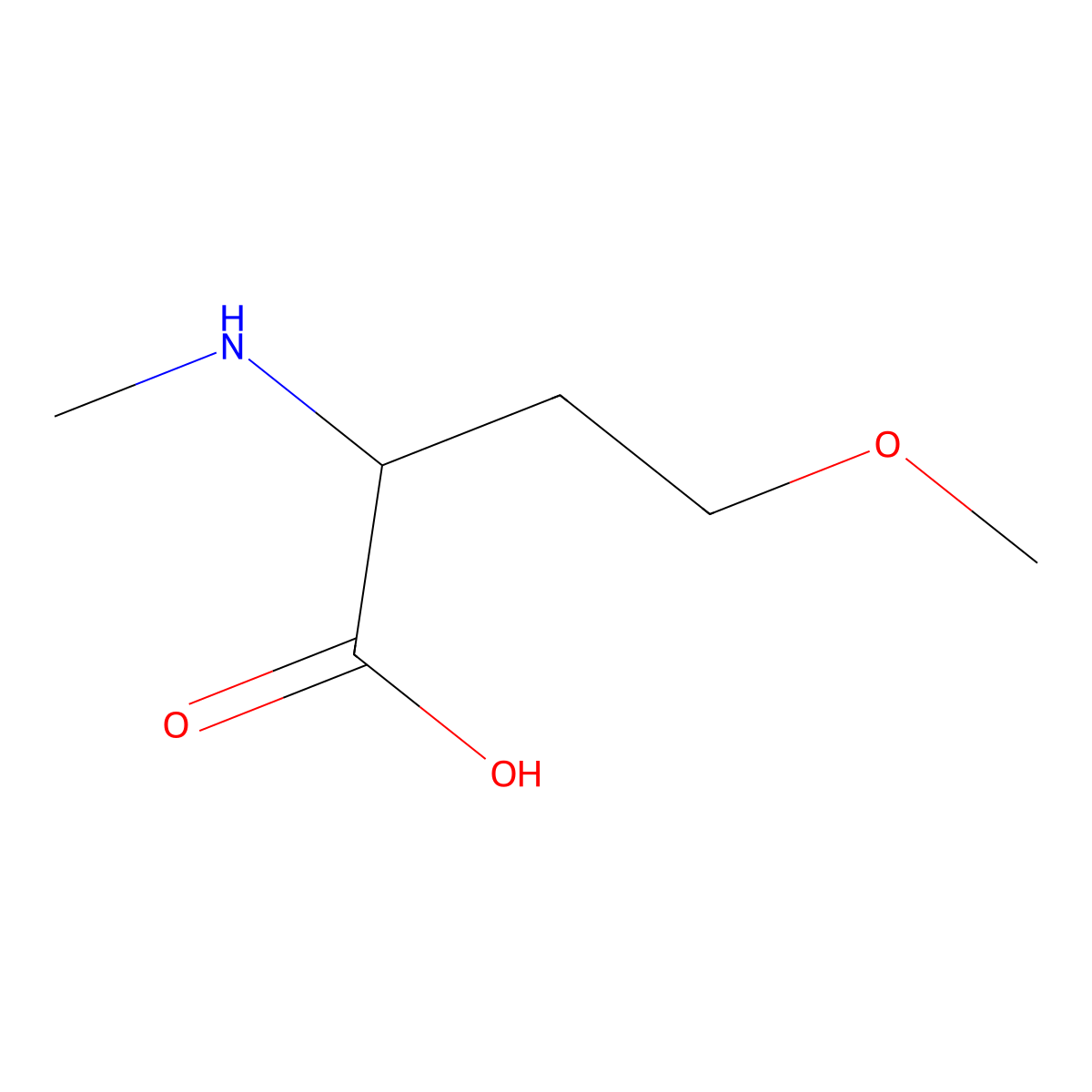 (2S)-4-Methoxy-2-(methylamino)butanoic acid molecular structure, CAS 1500648-79-2