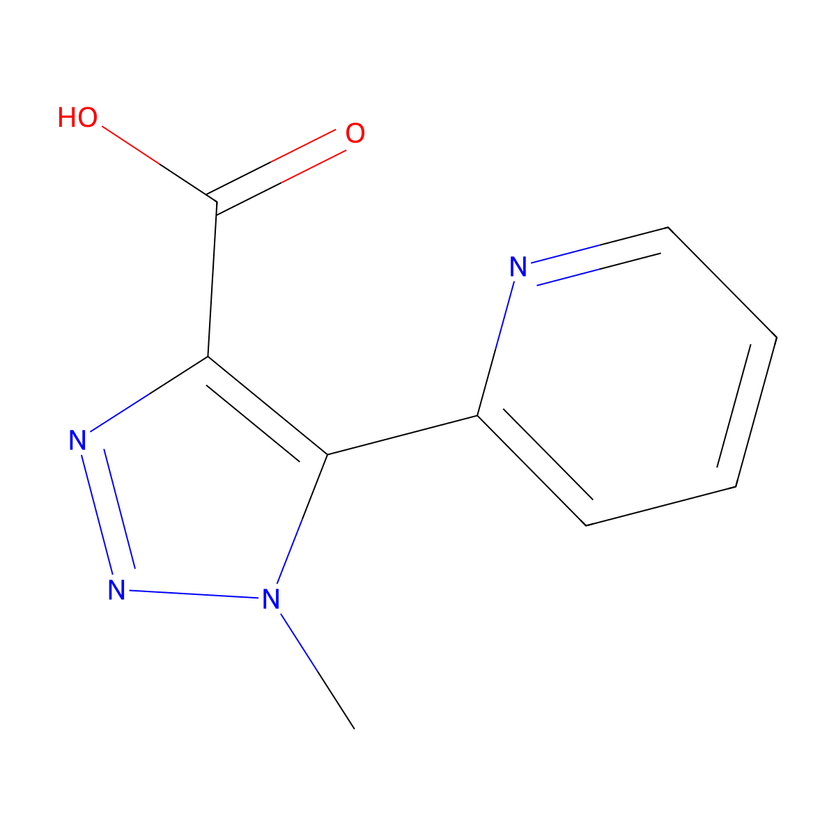 1-Methyl-5-(pyridin-2-yl)-1H-1,2,3-triazole-4-carboxylic acid molecular structure, CAS 1500656-75-6