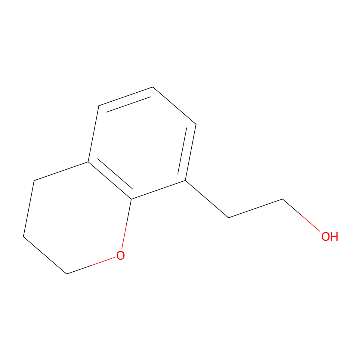2-(3,4-Dihydro-2H-1-benzopyran-8-yl)ethan-1-ol molecular structure, CAS 1500684-56-9