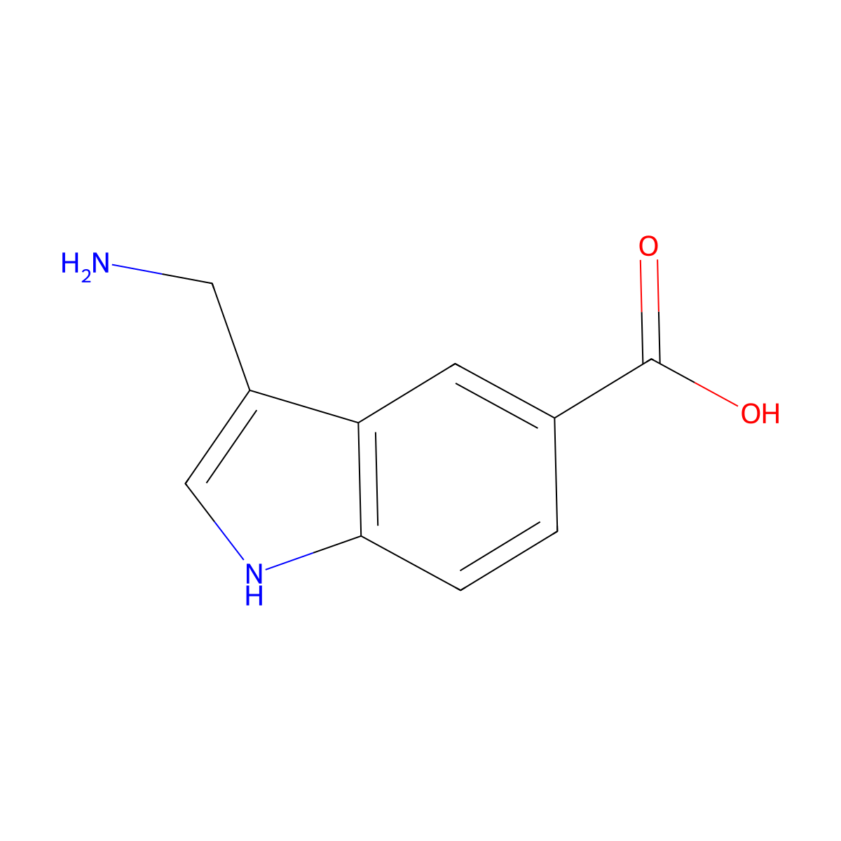 3-(Aminomethyl)-1H-indole-5-carboxylic acid molecular structure, CAS 1500703-45-6