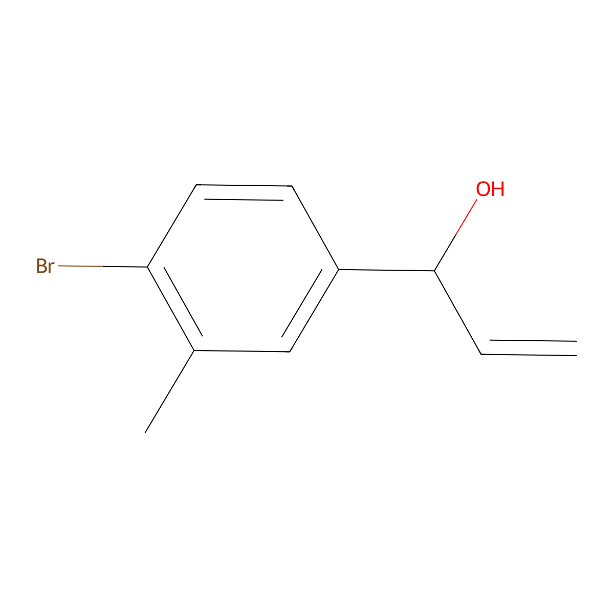 1-(4-Bromo-3-methylphenyl)prop-2-en-1-ol molecular structure, CAS 1500717-11-2