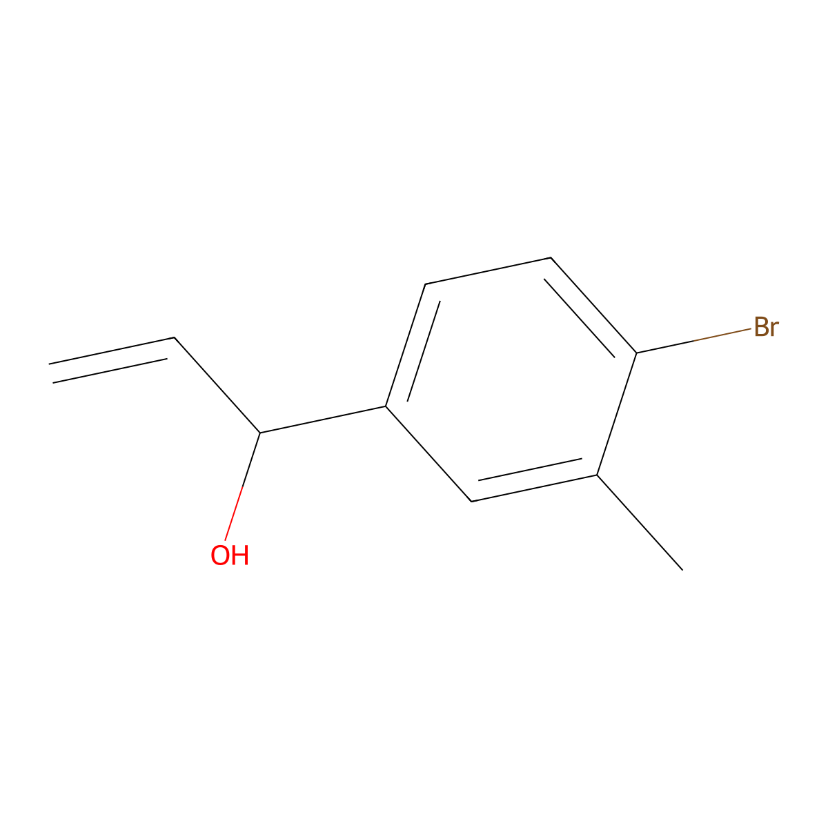 1-(4-Bromo-3-methylphenyl)prop-2-en-1-ol molecular structure, CAS 1500717-11-2