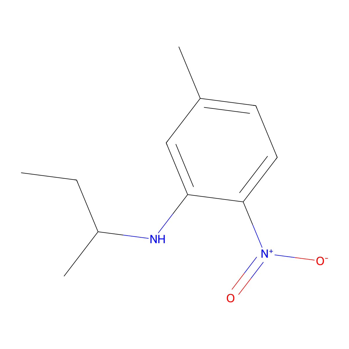N-(Butan-2-yl)-5-methyl-2-nitroaniline molecular structure, CAS 1500720-04-6