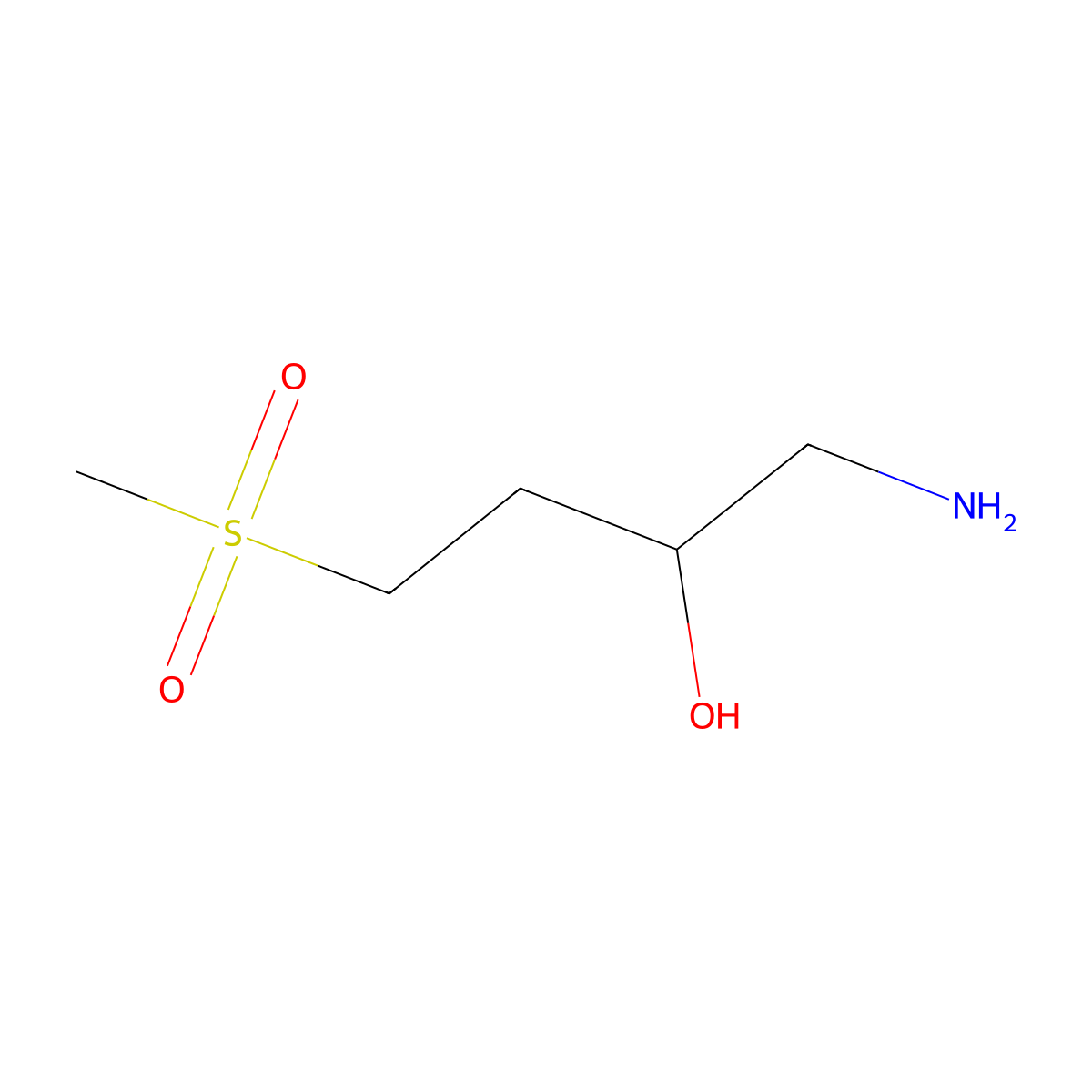 1-Amino-4-methanesulfonylbutan-2-ol molecular structure, CAS 1500735-03-4