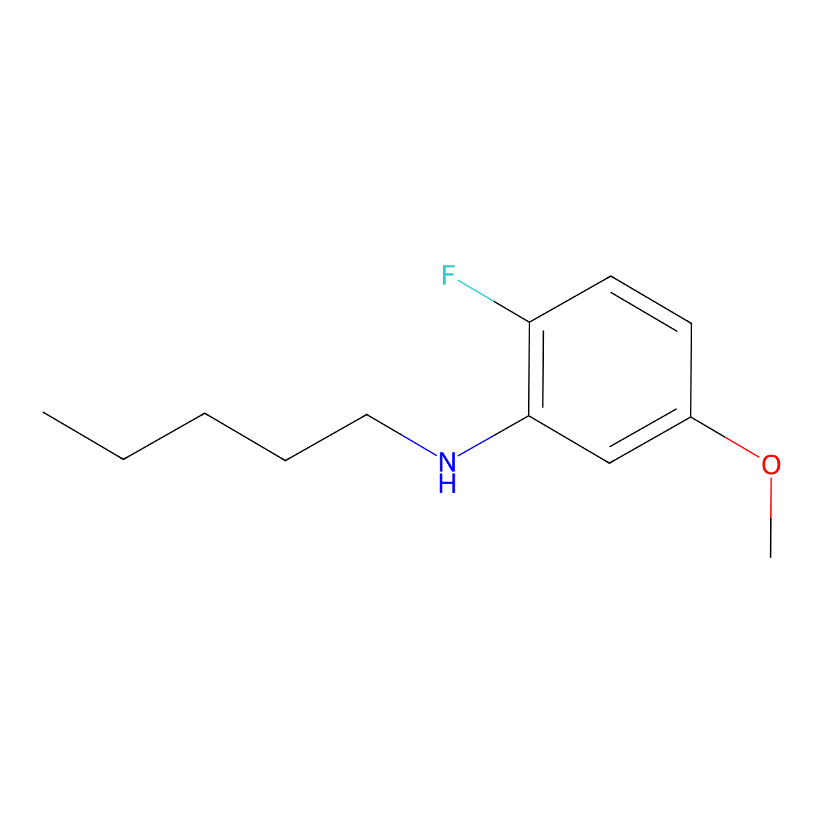 2-Fluoro-5-methoxy-N-pentylaniline molecular structure, CAS 1500736-70-8